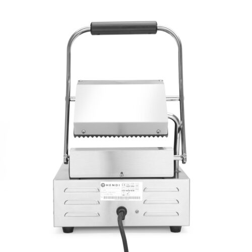 Vienpusis kontaktinis grilis, HENDI, rifliuotas viršus ir apačia, 230V/1800W, 310x375x(H)216mm