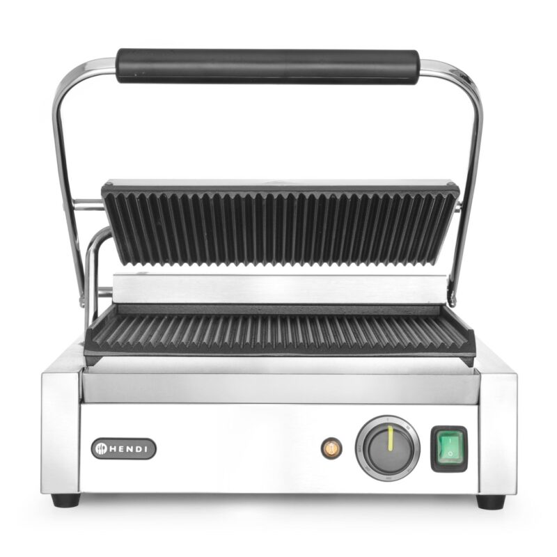 Kontaktinis grilis Panini, HENDI, rifliuotas viršus ir apačia, 230V/2200W, 430x375x(H)216mm