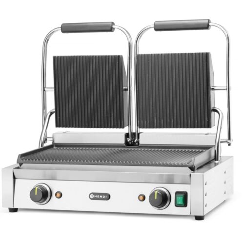 Dvigubas kontaktinis grilis Rifliuotas, HENDI, rifliuotas viršus ir apačia, 230V/3600W, 570x375x(H)216mm