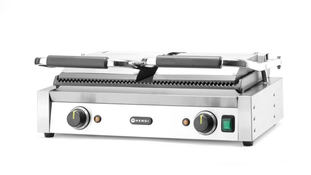 Dvigubas kontaktinis grilis Rifliuotas, HENDI, rifliuotas viršus ir apačia, 230V/3600W, 570x375x(H)216mm