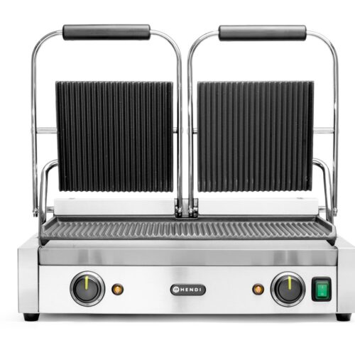 Dvigubas kontaktinis grilis Rifliuotas, HENDI, rifliuotas viršus ir apačia, 230V/3600W, 570x375x(H)216mm