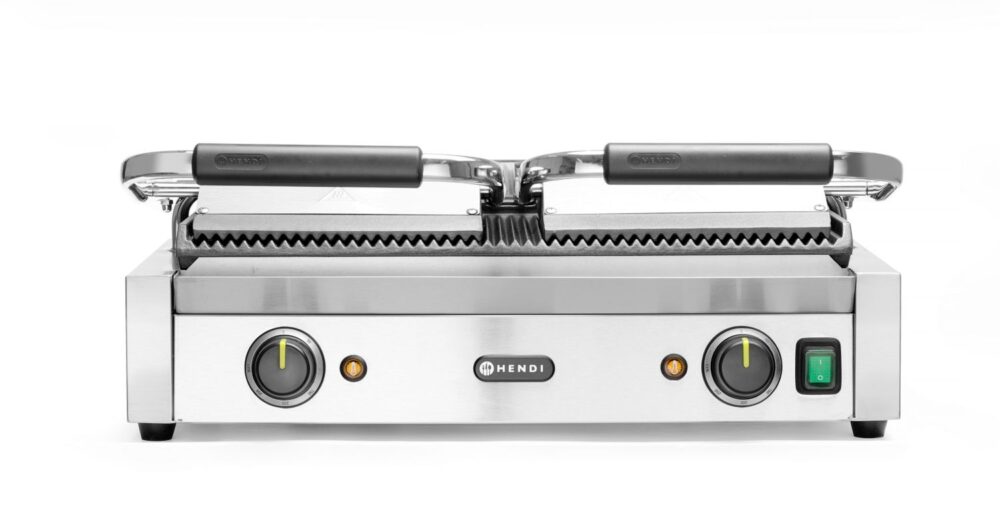 Dvigubas kontaktinis grilis Rifliuotas, HENDI, rifliuotas viršus ir apačia, 230V/3600W, 570x375x(H)216mm