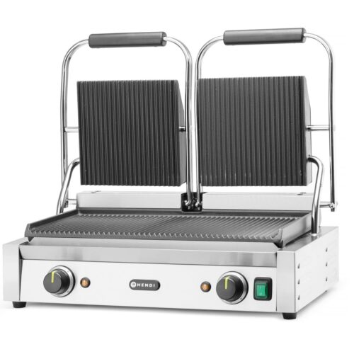 Dvigubas kontaktinis grilis Rifliuotas, HENDI, rifliuotas viršus ir apačia, 230V/3600W, 570x375x(H)216mm