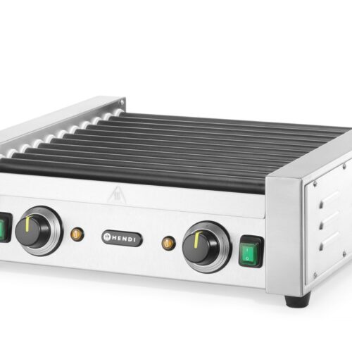 Dviejų zonų ritininis dešrelių grilis, HENDI, 11 ritinėlių, 230V/1180W, 530x525x(H)180mm