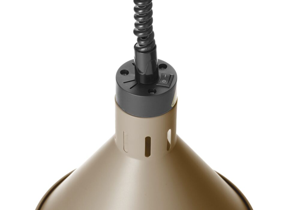 Aukštyn ir žemyn pakeliama šilumos lempa, kūginė, HENDI, Smėlio spalvos, 230V/250W, ⌀275x(H)250mm