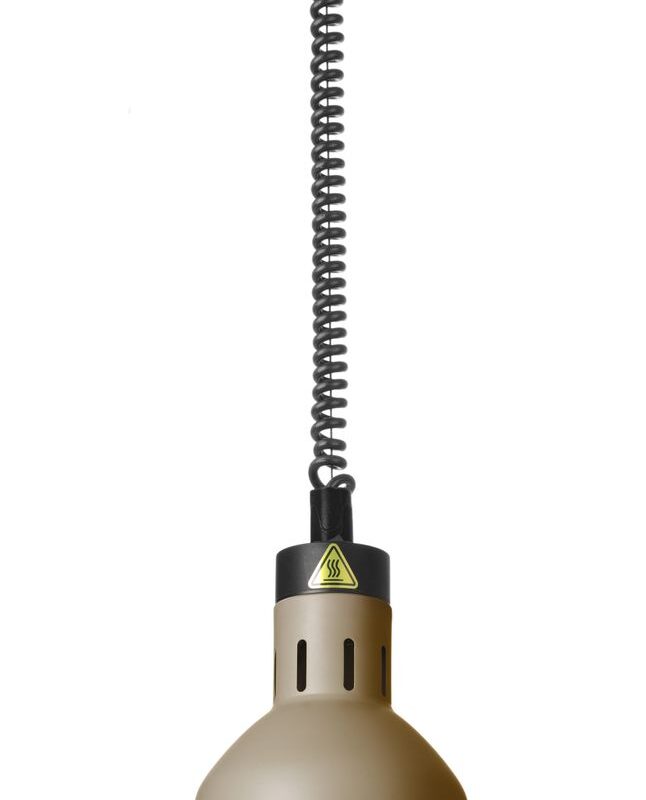 Cilindro formos reguliuojamo aukščio lempa patiekalams šildyti, HENDI, Smėlio spalvos, 230V/250W, ⌀175x(H)250mm