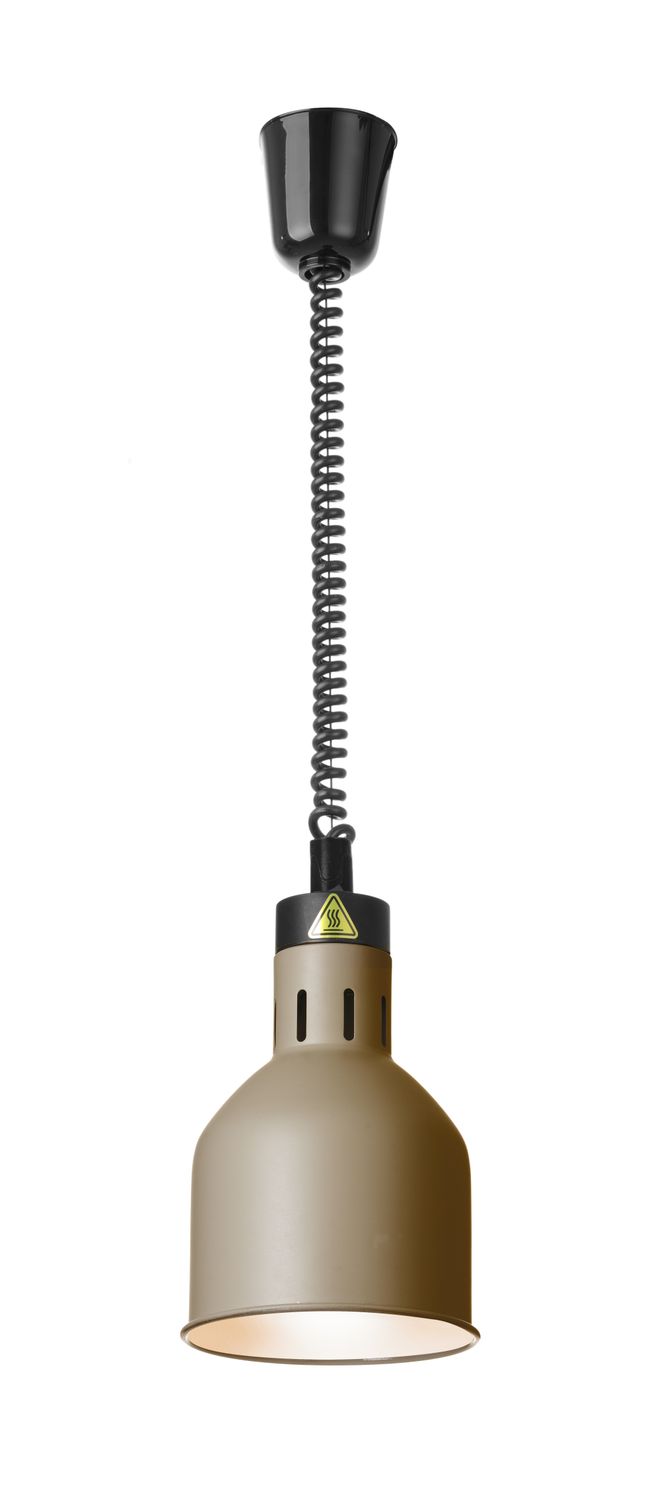 Cilindro formos reguliuojamo aukščio lempa patiekalams šildyti, HENDI, Smėlio spalvos, 230V/250W, ⌀175x(H)250mm