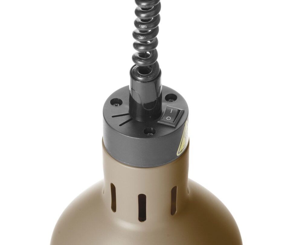 Cilindro formos reguliuojamo aukščio lempa patiekalams šildyti, HENDI, Smėlio spalvos, 230V/250W, ⌀175x(H)250mm