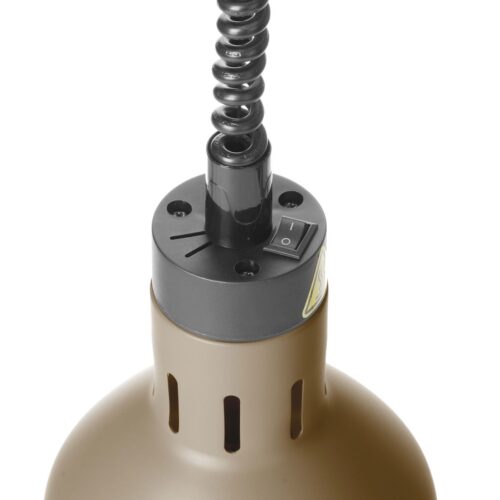 Cilindro formos reguliuojamo aukščio lempa patiekalams šildyti, HENDI, Smėlio spalvos, 230V/250W, ⌀175x(H)250mm