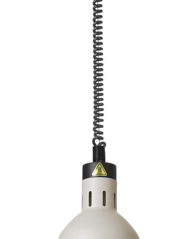 Cilindro formos reguliuojamo aukščio lempa patiekalams šildyti, HENDI, Balta, 230V/250W, ⌀175x(H)250mm