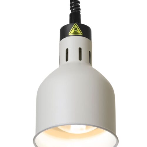 Cilindro formos reguliuojamo aukščio lempa patiekalams šildyti, HENDI, Balta, 230V/250W, ⌀175x(H)250mm