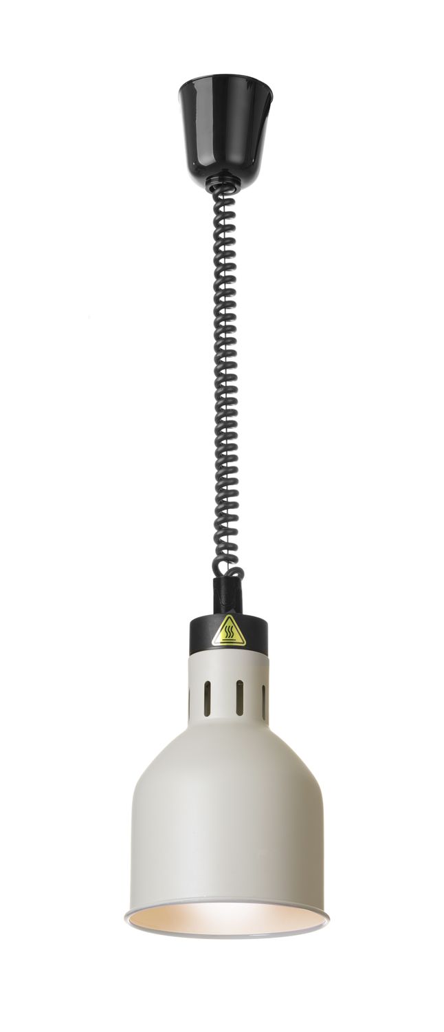 Cilindro formos reguliuojamo aukščio lempa patiekalams šildyti, HENDI, Balta, 230V/250W, ⌀175x(H)250mm