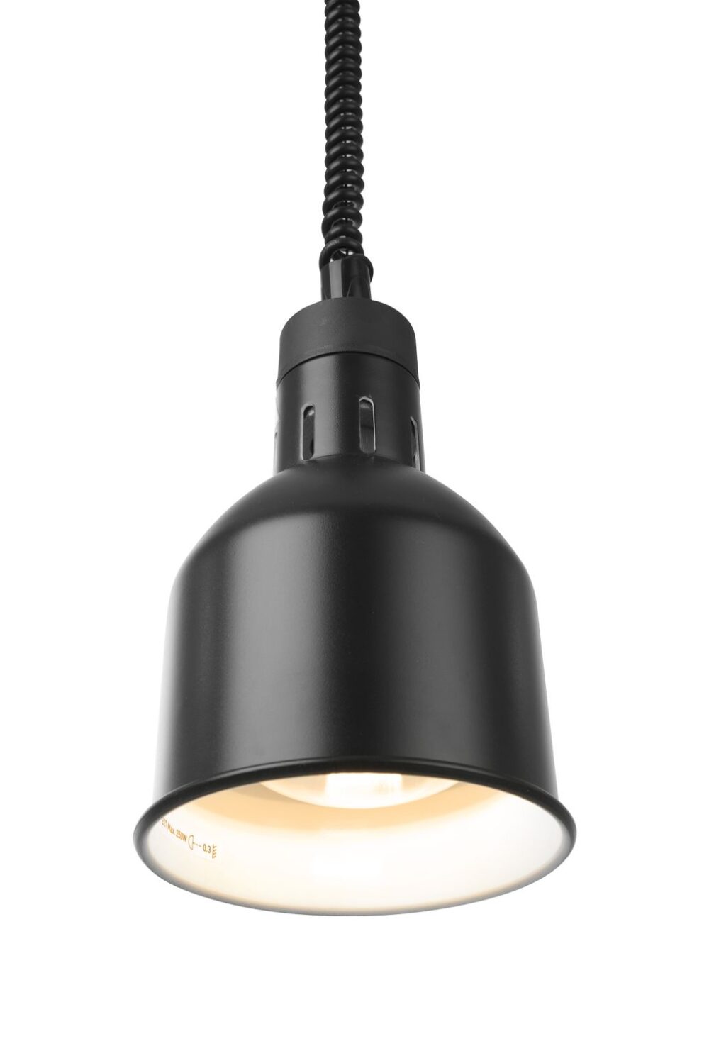 Cilindro formos reguliuojamo aukščio lempa patiekalams šildyti, HENDI, Juodas, 230V/250W, ⌀175x(H)250mm