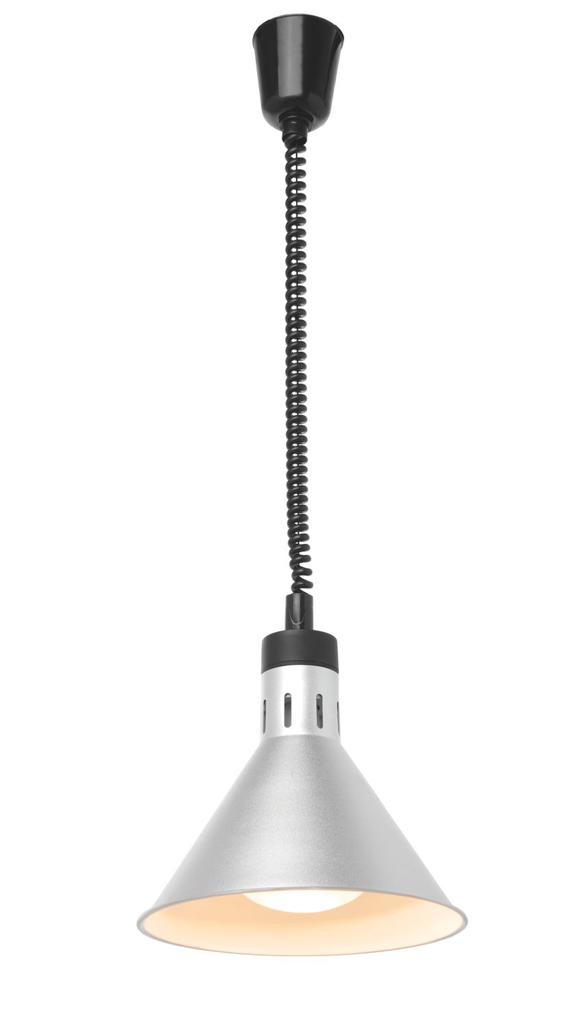 Aukštyn ir žemyn pakeliama šilumos lempa, kūginė, HENDI, Sidabro, 230V/250W, ⌀275x(H)250mm