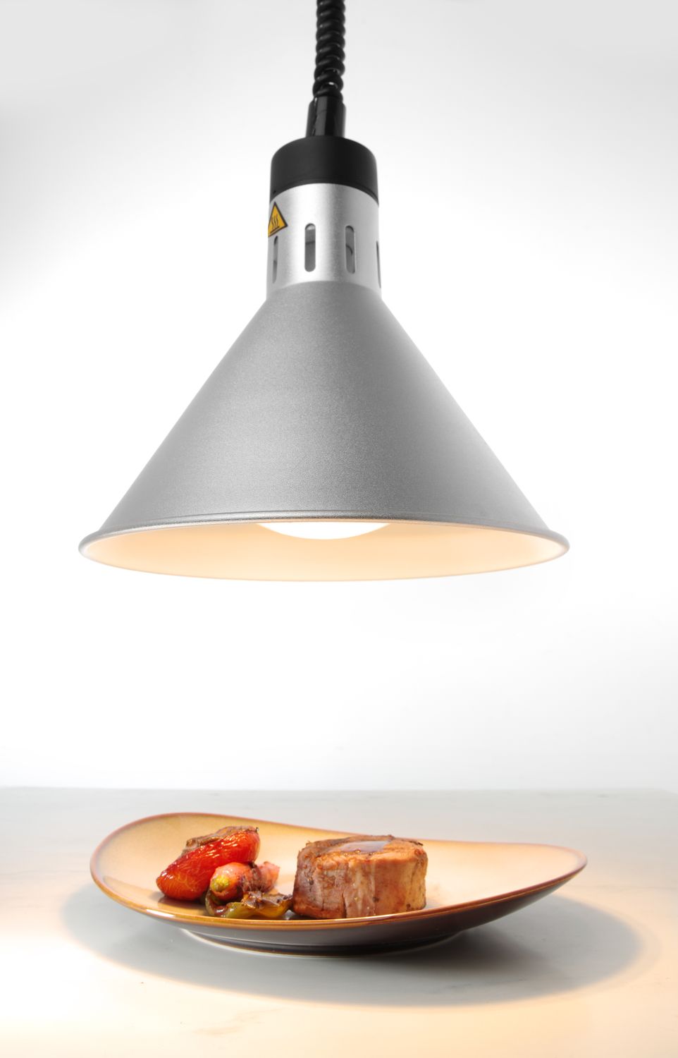 Aukštyn ir žemyn pakeliama šilumos lempa, kūginė, HENDI, Sidabro, 230V/250W, ⌀275x(H)250mm