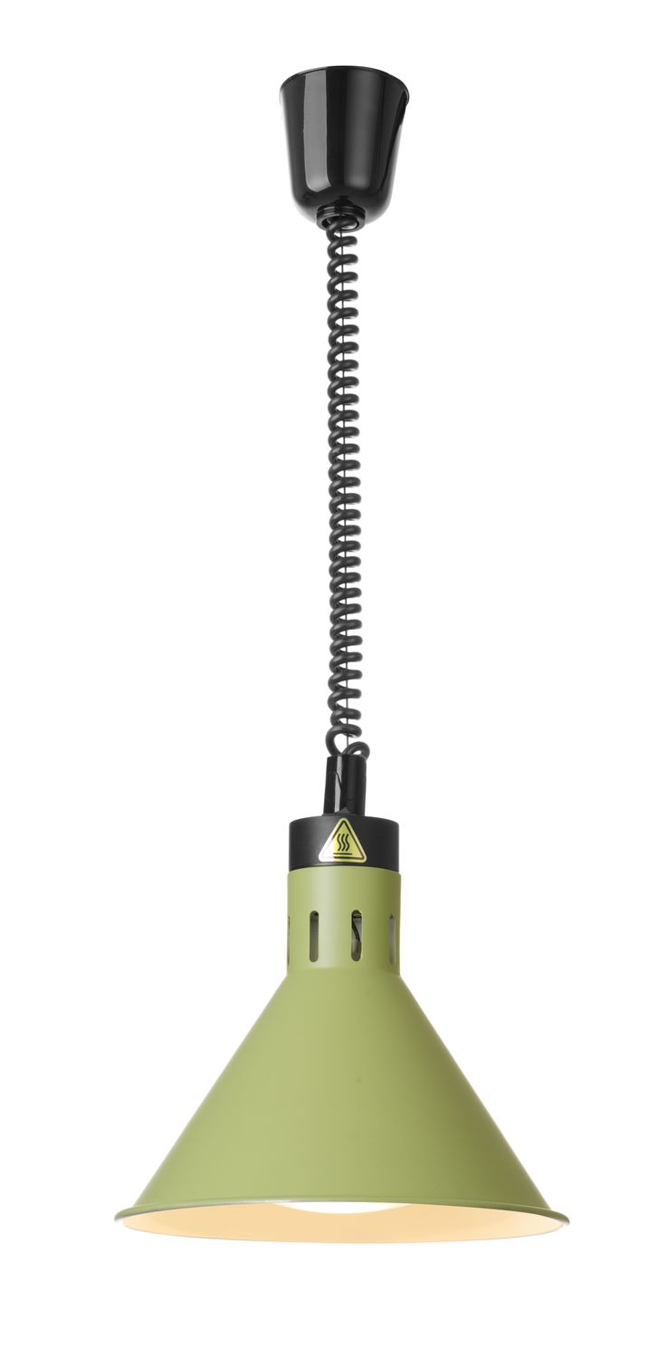 Aukštyn ir žemyn pakeliama šilumos lempa, kūginė, HENDI, Žalia, 230V/250W, ⌀275x(H)250mm