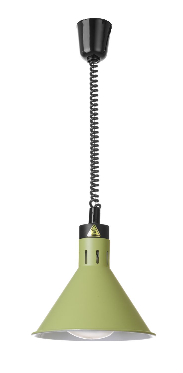 Aukštyn ir žemyn pakeliama šilumos lempa, kūginė, HENDI, Žalia, 230V/250W, ⌀275x(H)250mm