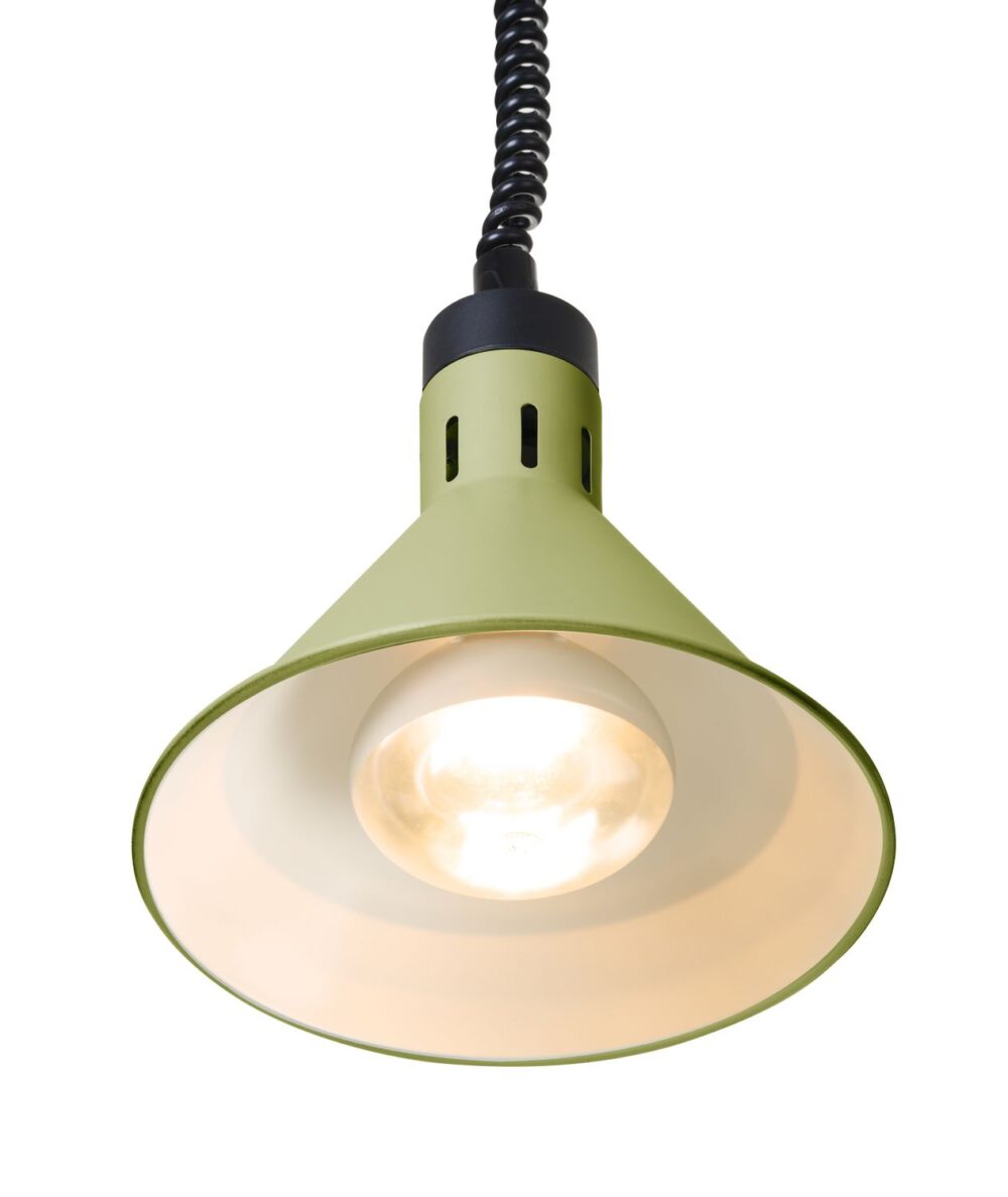 Aukštyn ir žemyn pakeliama šilumos lempa, kūginė, HENDI, Žalia, 230V/250W, ⌀275x(H)250mm