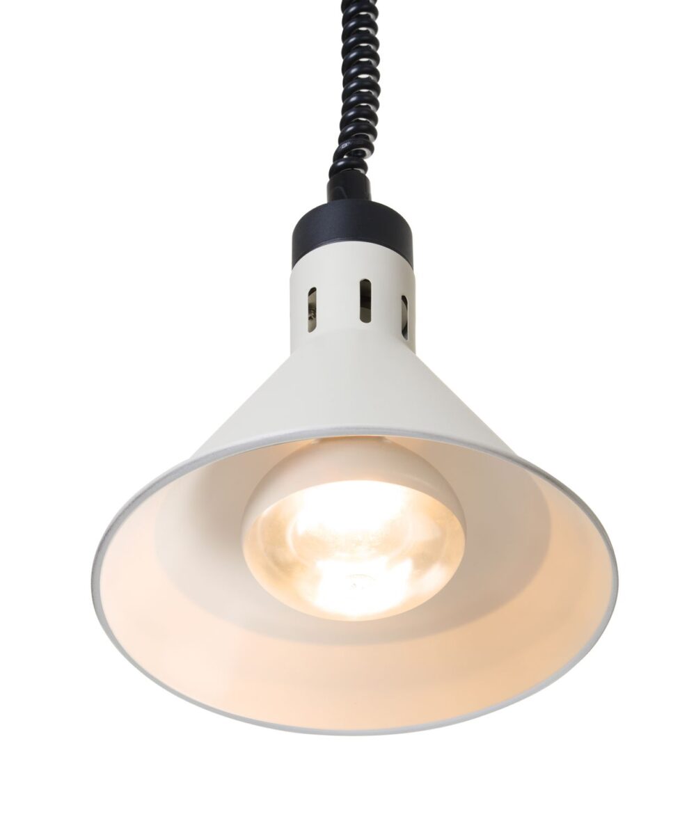 Aukštyn ir žemyn pakeliama šilumos lempa, kūginė, HENDI, Balta, 230V/250W, ⌀275x(H)250mm