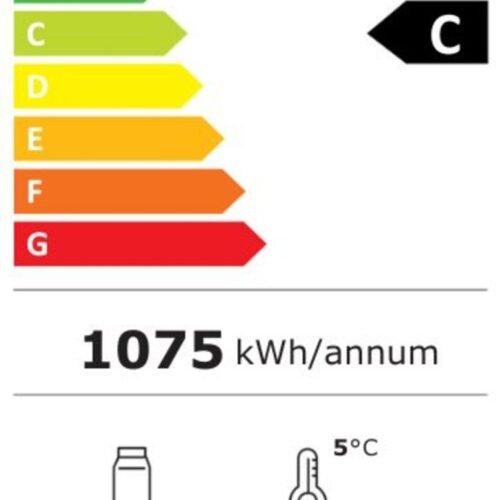 Suši vitrina, Arktic, Talpa: 5x GN 1/2 (H)40 mm (įskaitant indus)., Juodas, 220-240V/190W, 1800x420x(H)265mm