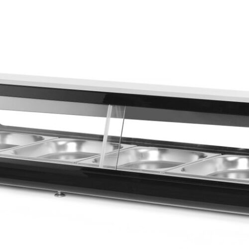 Suši vitrina, Arktic, Talpa: 5x GN 1/2 (H)40 mm (įskaitant indus)., Juodas, 220-240V/190W, 1800x420x(H)265mm