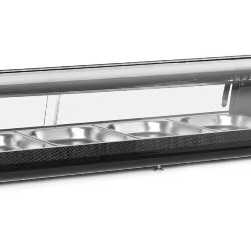 Suši vitrina, Arktic, Talpa: 5x GN 1/2 (H)40 mm (įskaitant indus)., Juodas, 220-240V/190W, 1800x420x(H)265mm
