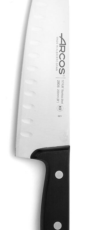 Šefo peilis su „Granton“ kraštu, UNIVERSAL serija, Arcos, Juodas, (L)314mm