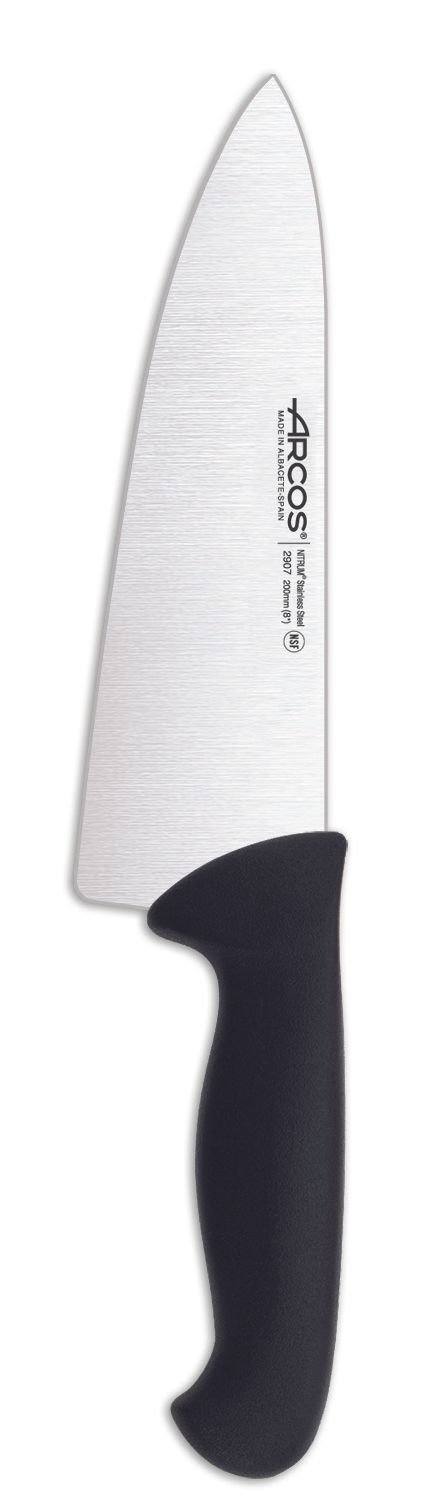 Virėjų peilis plačiais ašmenimis, 2900 serija, Arcos, Juodas, (L)270mm