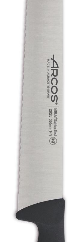 Mėsininko peilis, dantytas, 2900 serija, Arcos, 2900, Juodas, (L)492mm