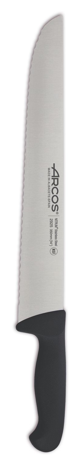 Mėsininko peilis, dantytas, 2900 serija, Arcos, 2900, Juodas, (L)492mm