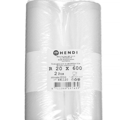 Reljefinių, maistui laikyti skirtų vakuuminių maišelių ritinėlis, HENDI, komplekte 2 ritinėliai, 2 vnt., 6000x200mm