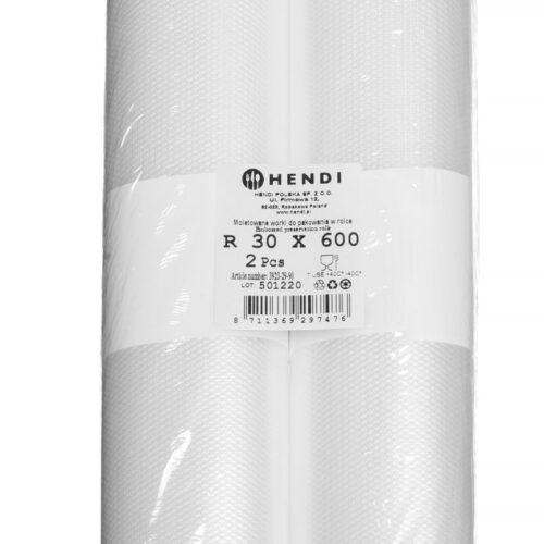 Reljefinių, maistui laikyti skirtų vakuuminių maišelių ritinėlis, HENDI, komplekte 2 ritinėliai, 2 vnt., 6000x300mm