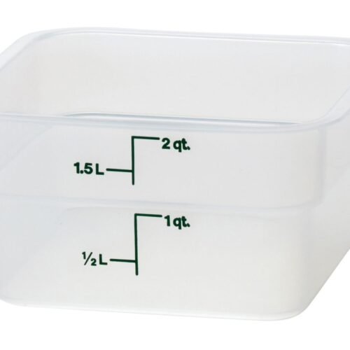 2SFSPP190_A1C0_1019_s01 Skaidrus polipropileninis konteineris maistui CamSquare, Cambro, 1,9L, Permatomas, 185x185x(H)100mm