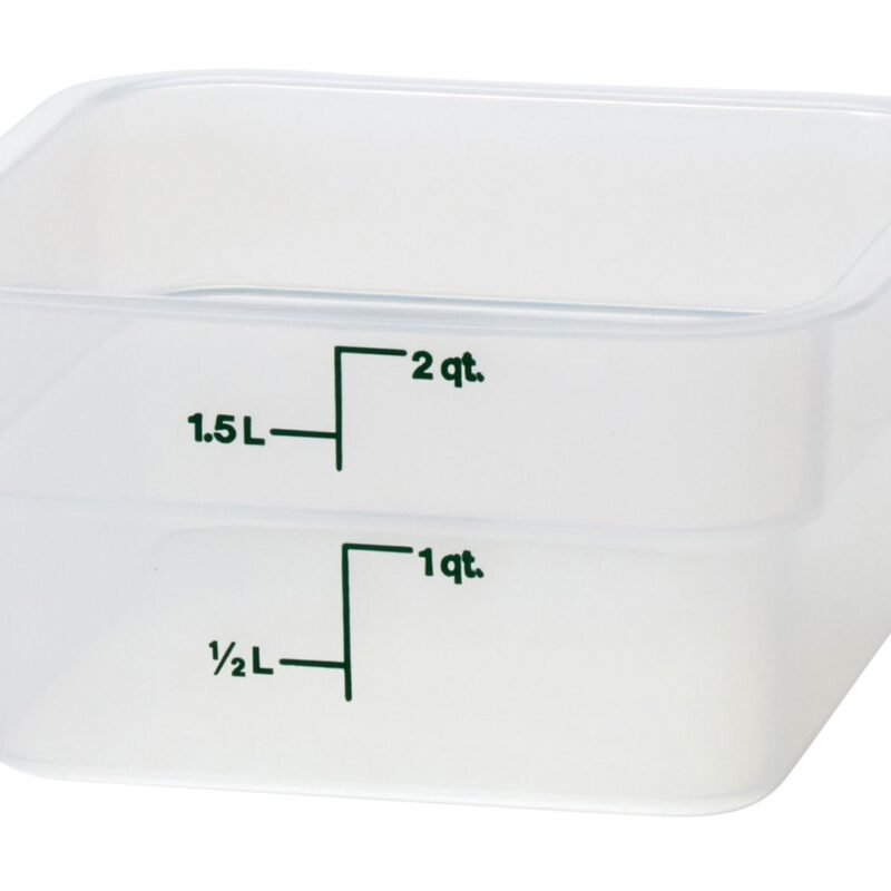 Skaidrus polipropileninis konteineris maistui CamSquare, Cambro, 1,9L, Permatomas, 185x185x(H)100mm