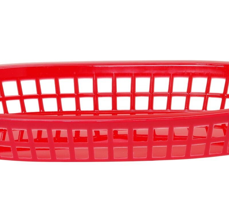 Krepšys duonai, ovalus, HENDI, Raudona, 6 vnt., 275x175x(H)38mm