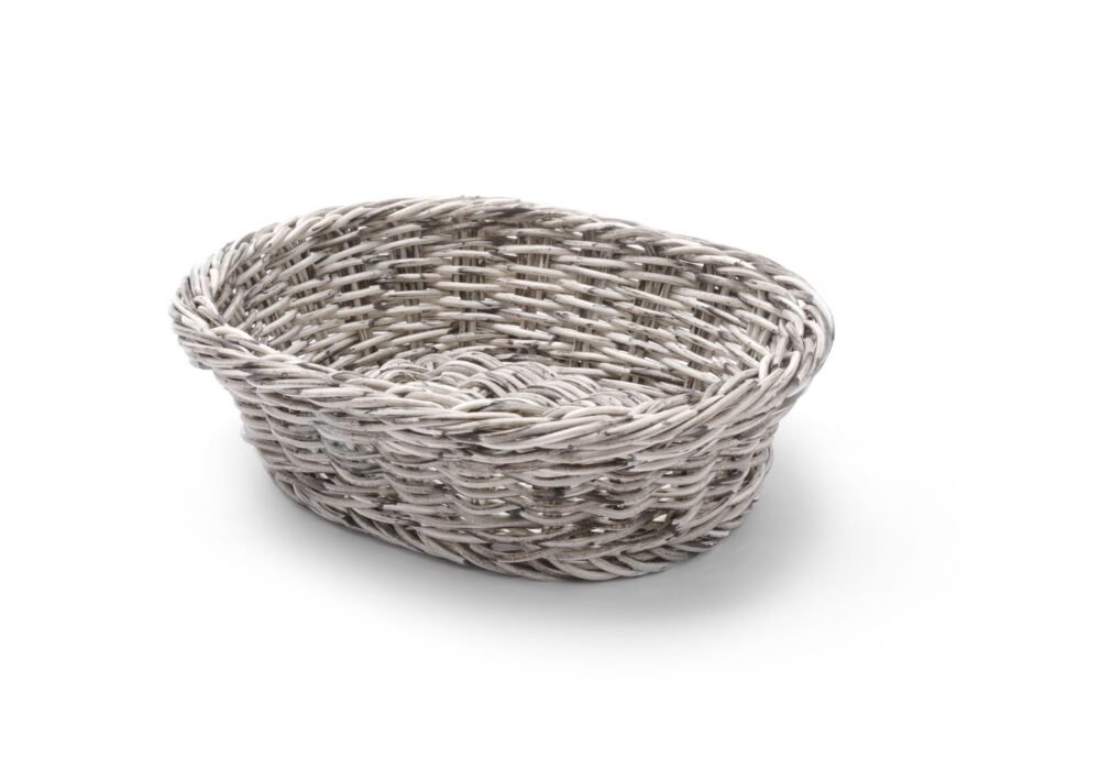Ovalus krepšelis, HENDI, Šviesiai pilkas, 250x190x(H)65mm