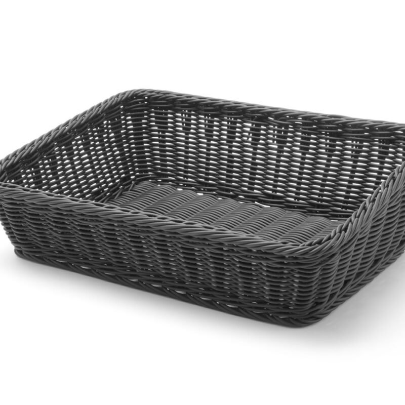 Stačiakampis nuožulnus krepšelis, HENDI, Juodas, 400x300x(H)120mm