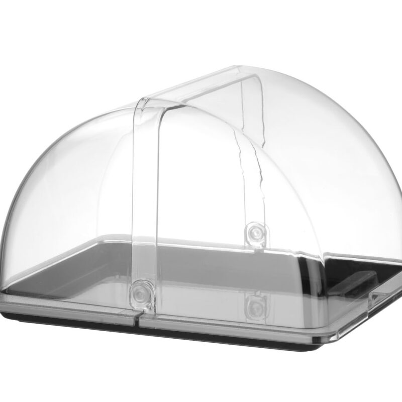 Vieno aukšto Roll-top vitrinėlė, HENDI, GN 1/2, Juodas, 325x265mm