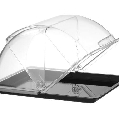 Vieno aukšto Roll-top vitrinėlė, HENDI, GN 1/2, Juodas, 325x265mm