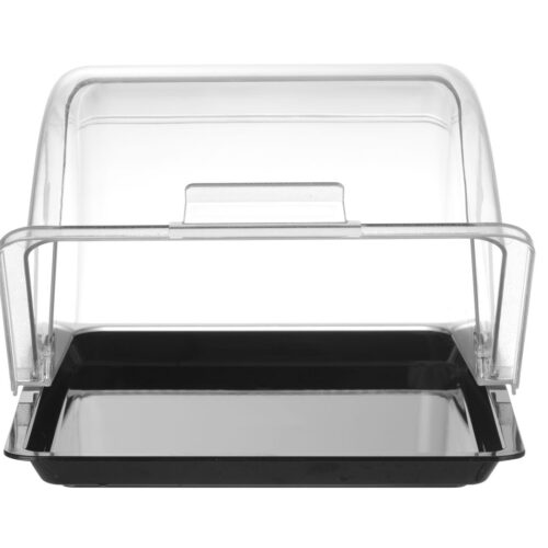 Vieno aukšto Roll-top vitrinėlė, HENDI, GN 1/2, Juodas, 325x265mm