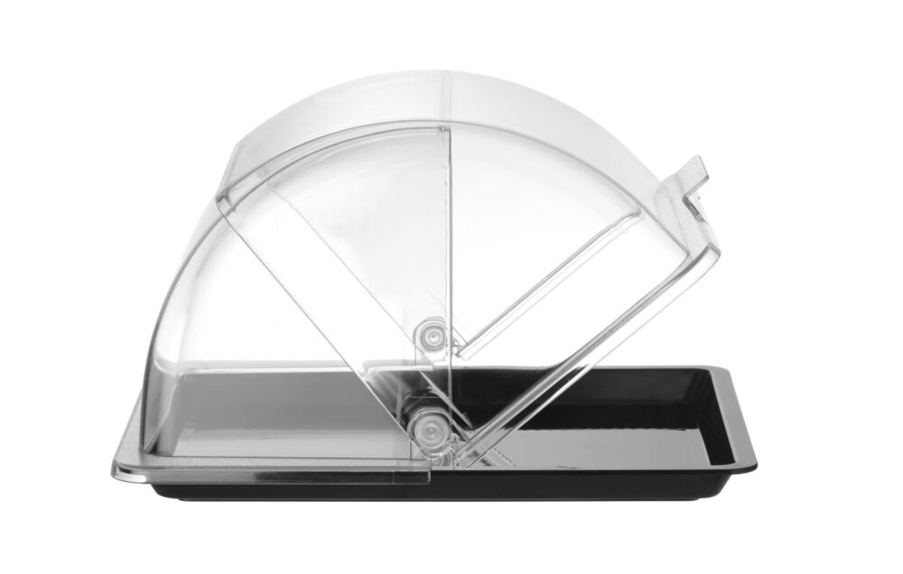 Vieno aukšto Roll-top vitrinėlė, HENDI, GN 1/2, Juodas, 325x265mm
