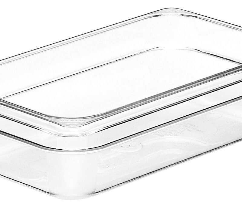 Konteineris Camwear GN 1/4 iš polikarbonato, Cambro, GN 1/4, 1,7L, Permatomas, 162x265x(H)65mm