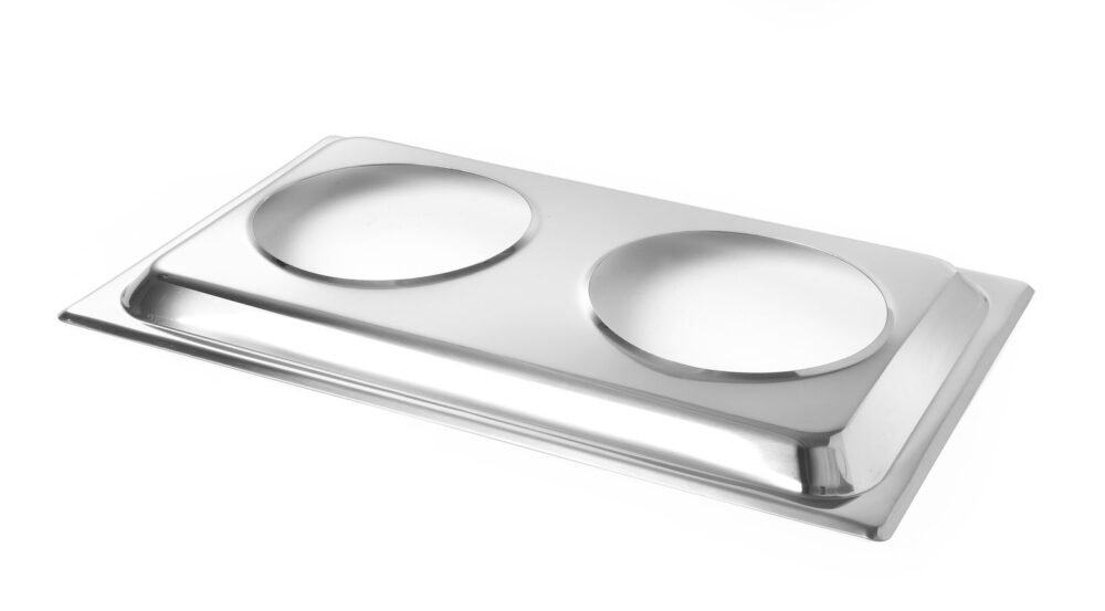 Adapteris GN 1/1 dviem įdėklams maisto šildynei, HENDI, tarpinis dangtis, GN 1/1, 530x325x(H)30mm