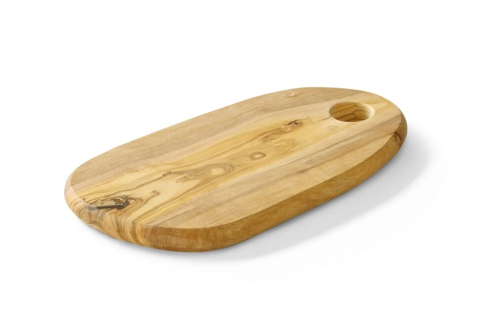 Alyvuogių medžio serviravimo padėklas, su anga, HENDI, 250x165x(H)18mm
