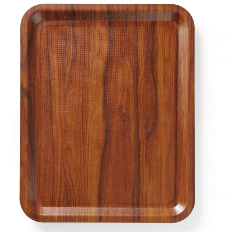 507025_OBW_2021_01_IMGP6362 Stačiakampio formos, neslidus, laminuotas serviravimo padėklas, AmerBox, Raudonmedis, 460x360mm