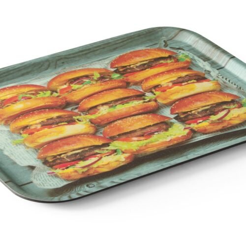 Neslystantis valgio padėklas, su atspaudais, HENDI, tasty burger, 330x430mm