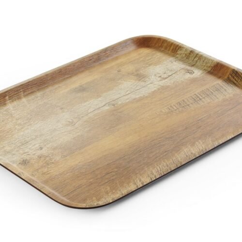 Serviravimo padėklas su melamino laminatu, medžio raštu, AmerBox, Mediena, 330x430mm