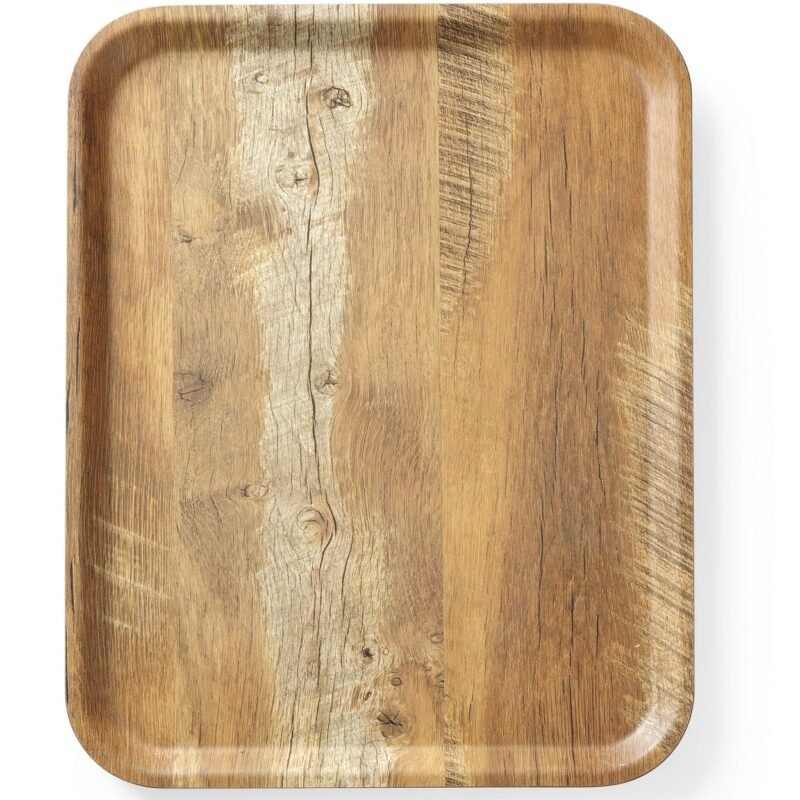 Serviravimo padėklas su melamino laminatu, medžio raštu, AmerBox, Mediena, 330x430mm