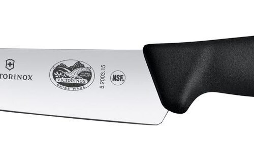 Virtuvinis peilis, platūs ašmenys, Victorinox, Juodas, (L)284mm