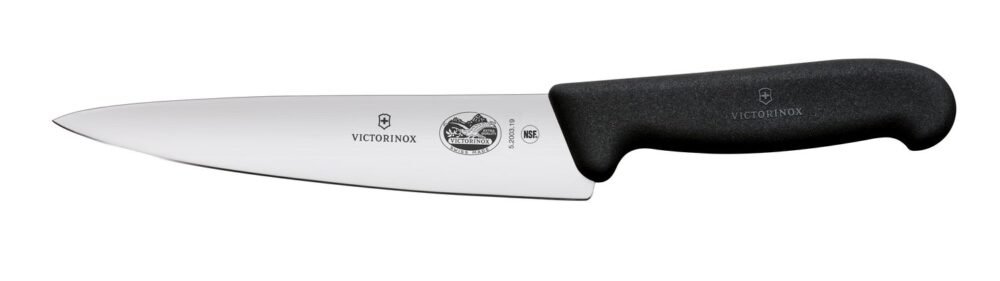 Virtuvinis peilis, platūs ašmenys, Victorinox, Juodas, (L)314mm